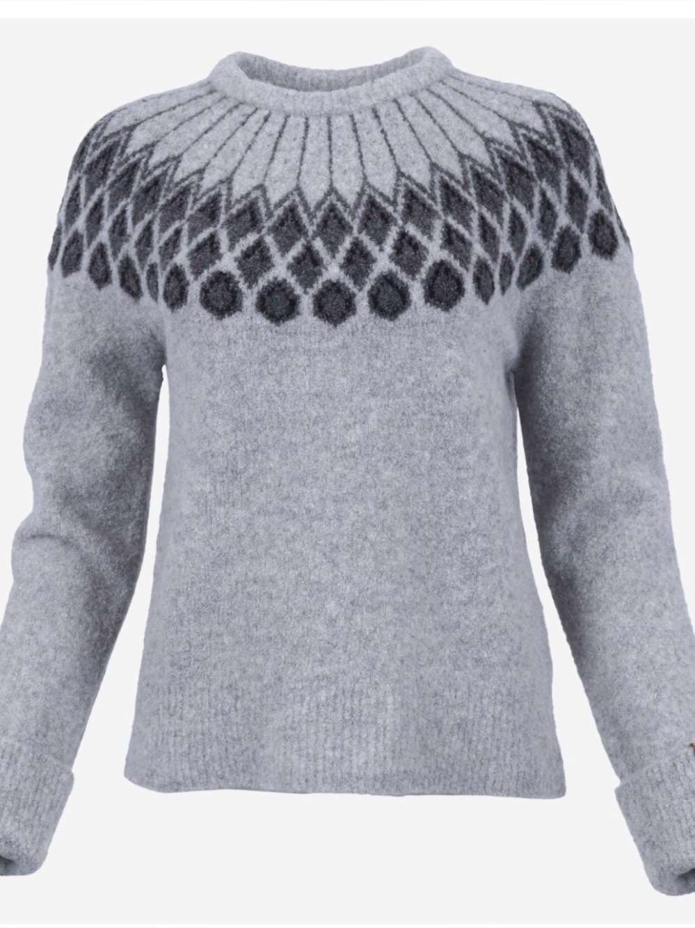 Icewear Icelandic Wool Blend Sweater Women’s XL Gray Nordic Knit